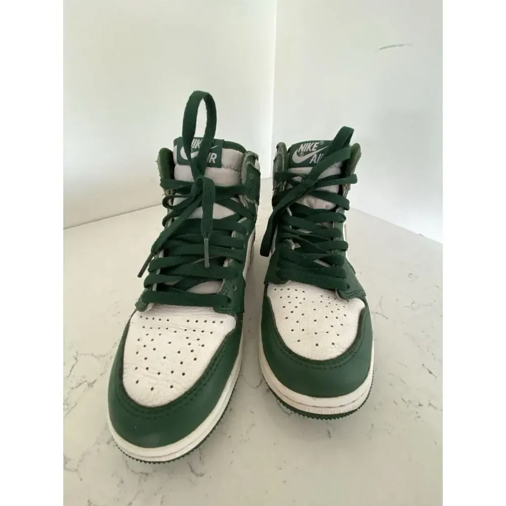 Nike Air Jordan 1 Retro OG High Gorge Green/White Sneaker Shoes Boys Youth Sz‎ 4